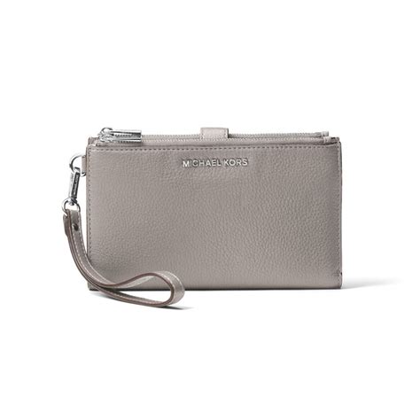 michael kors pearl grey wristlet|michael kors wristlet outlet.